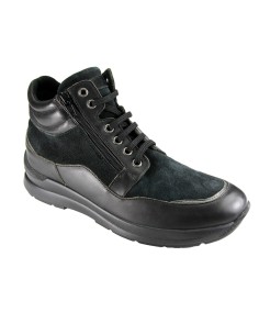 Sabatini S 7205 Nero Camoscio- Calzatura comoda ed elegante, vera pelle e plantare estraibile