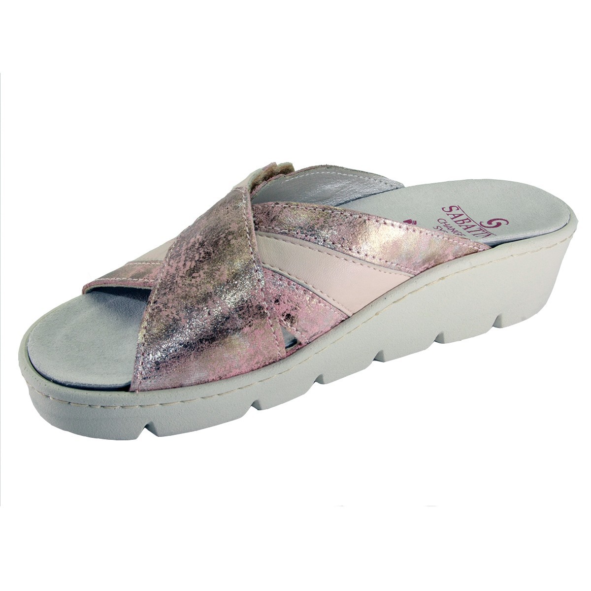 S 1057 Cipria - Calzatura comoda, plantare estraibile - Vera pelle