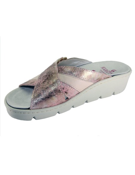 S 1057 Cipria - Calzatura comoda, plantare estraibile - Vera pelle