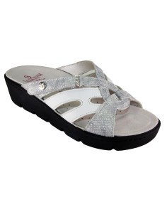 S 1058 Bianco Onice - Calzatura comoda, plantare estraibile - Vera pelle