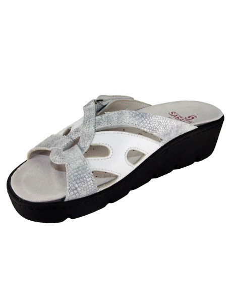 S 1058 Bianco Onice - Calzatura comoda, plantare estraibile - Vera pelle