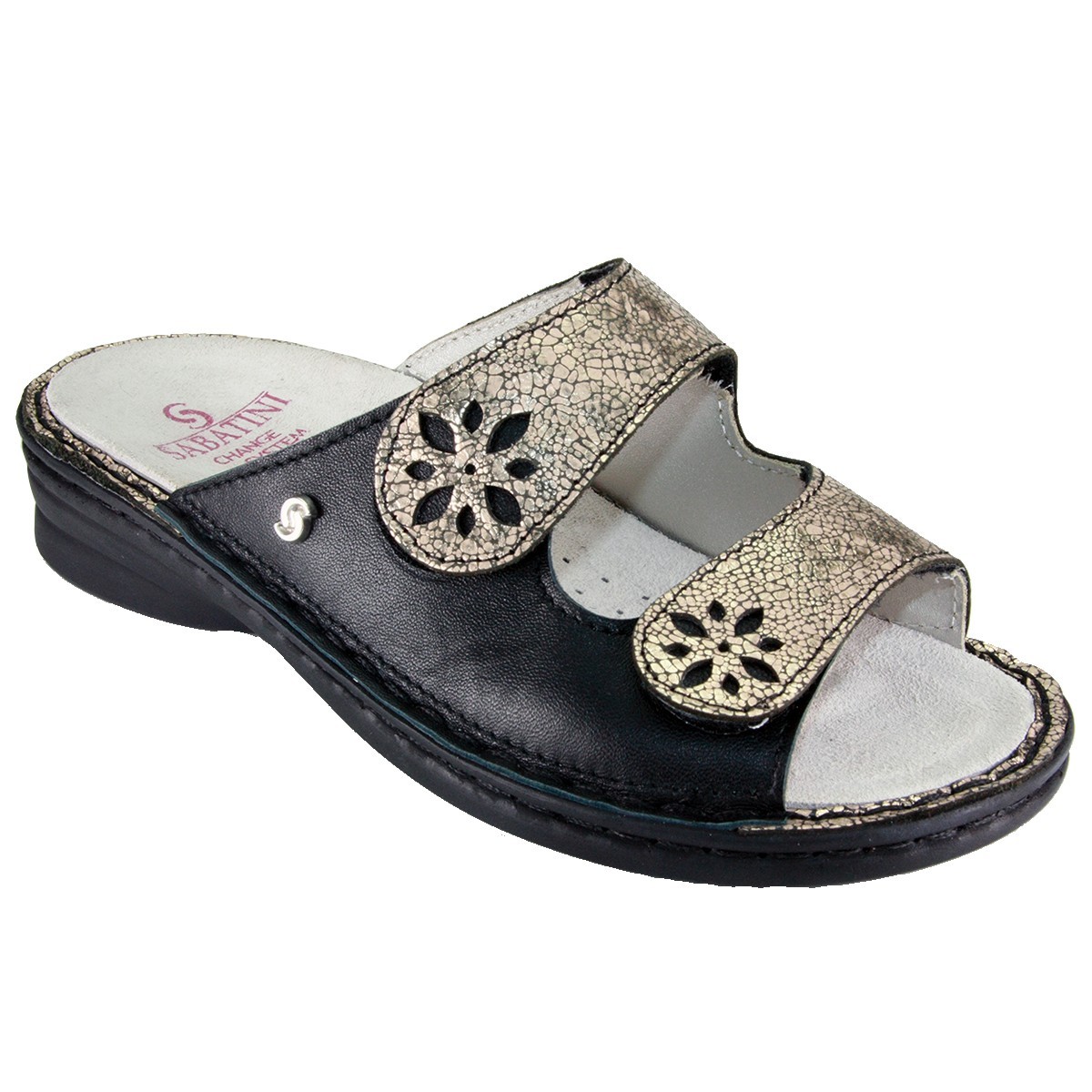 Sabatini S 57 R Oro Nero - Calzatura comoda, plantare estraibile - Vera pelle