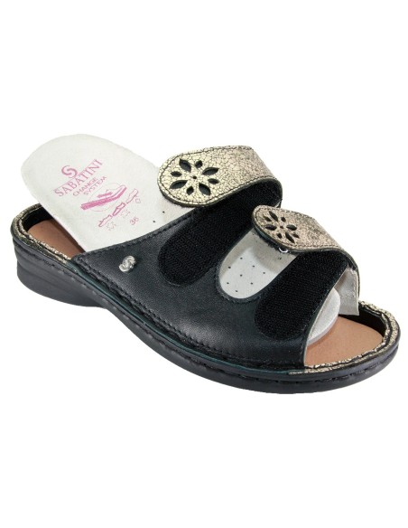 Sabatini S 57 R Oro Nero - Calzatura comoda, plantare estraibile - Vera pelle