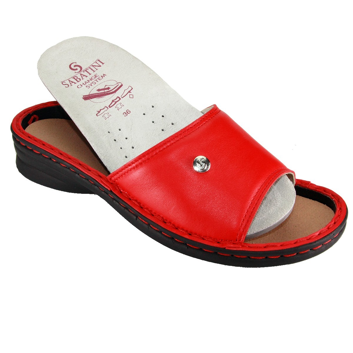 S 139 E Rosso Guantino - Novità 2019 - Calzatura comoda, plantare estraibile - Vera pelle