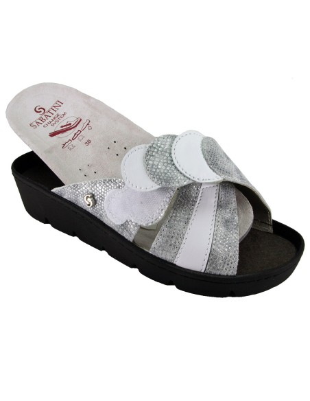 S 1057 Bianco Onice - Calzatura comoda, plantare estraibile - Vera pelle