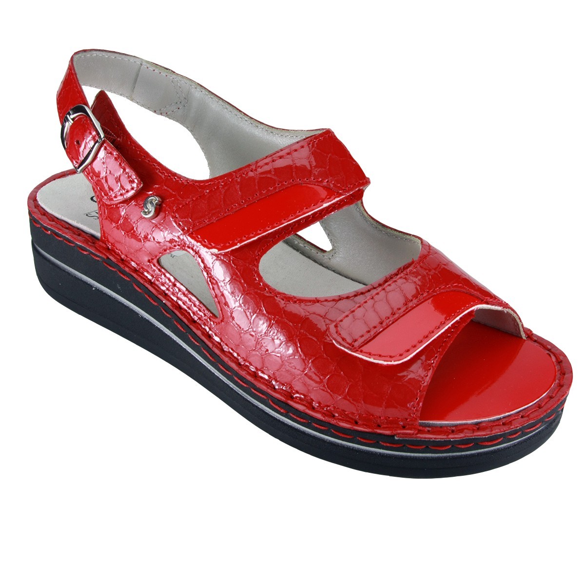 Sabatini S 555 Rosso Dinosauro - Novità 2019 - Calzatura comoda, plantare estraibile - Vera pelle