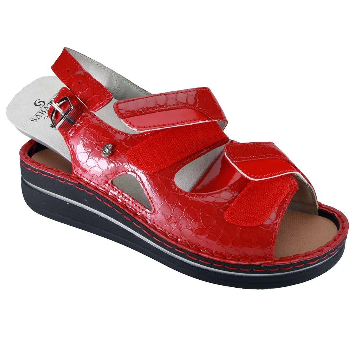 Sabatini S 555 Rosso Dinosauro - Novità 2019 - Calzatura comoda, plantare estraibile - Vera pelle