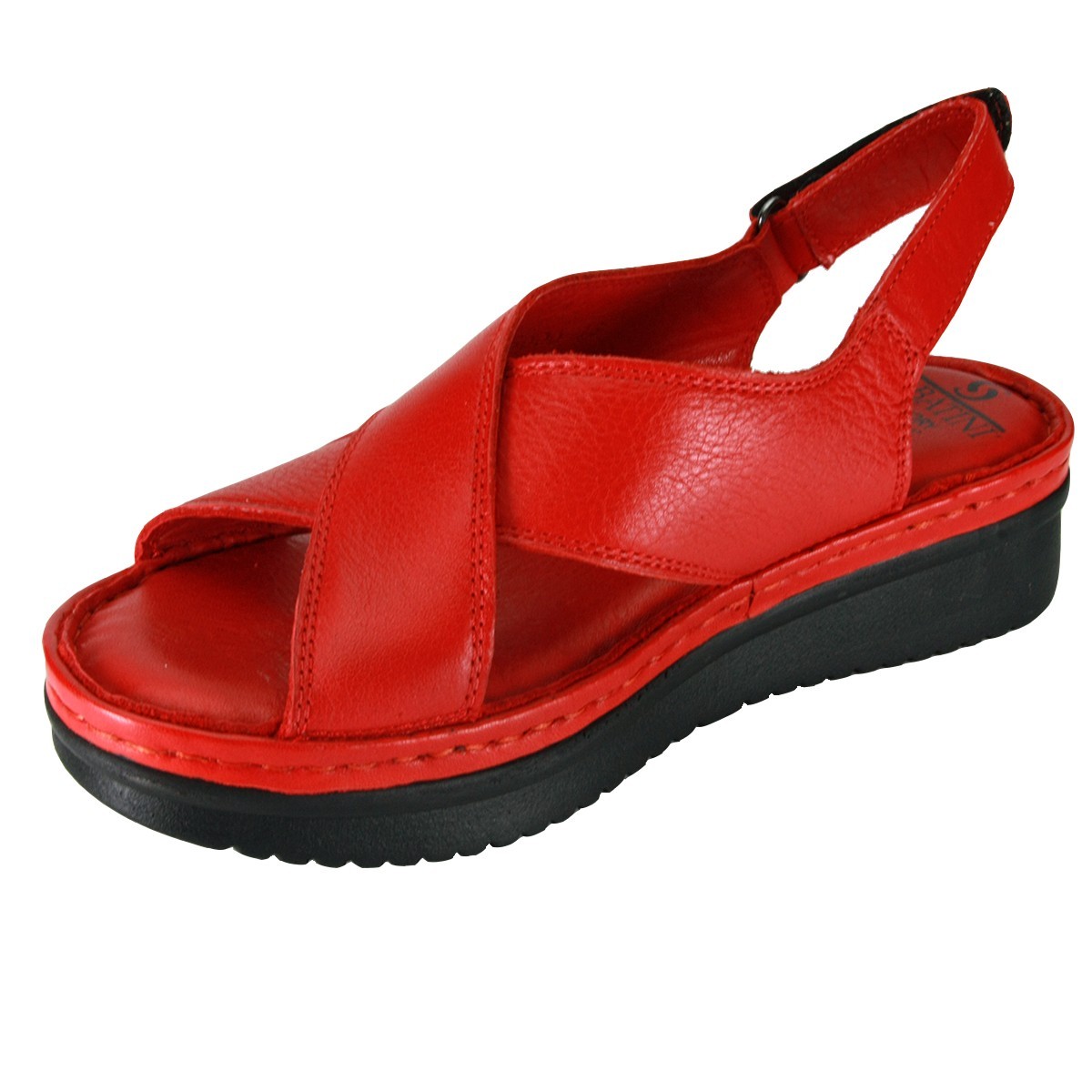 Sabatini 6000 Rosso Nappa Pelle - Novità 2019 - Sandalo comodo morbidissimo e pratico - Vera pelle
