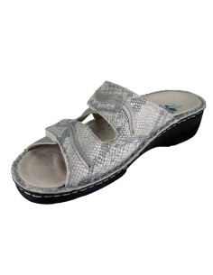 Hergos H 375 Bianco - Argento - Calzatura comoda, plantare estraibile - Vera pelle 2