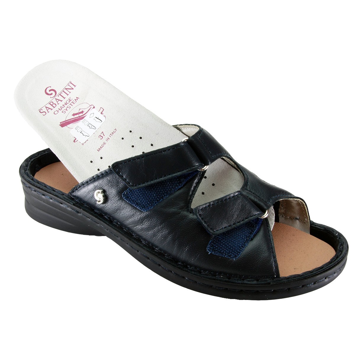Sabatini S 916 Blu Nappa - Calzatura comoda, plantare estraibile - Vera pelle