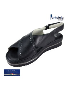 Sabatini 6010 Nero Nappa Pelle - Sandalo comodo morbidissimo e pratico - Vera pelle 2