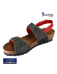 Sabatini 4006 Testa di Moro / Rosso - Sandalo comodo con doppio strappo- Vera pelle 2