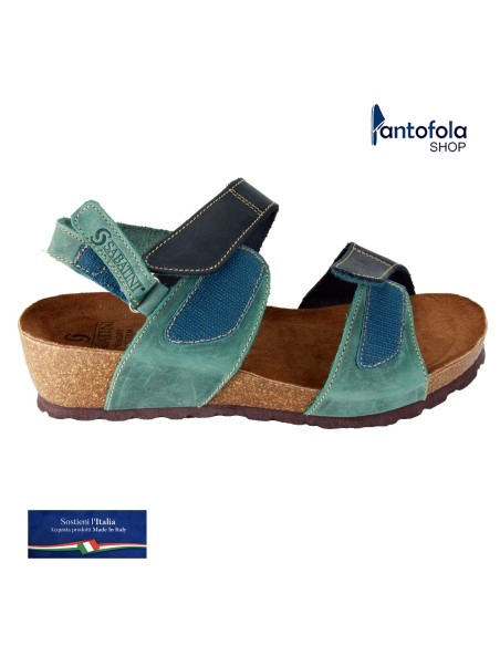 Sabatini 4006 Testa di Moro / Rosso - Sandalo comodo con doppio strappo- Vera pelle