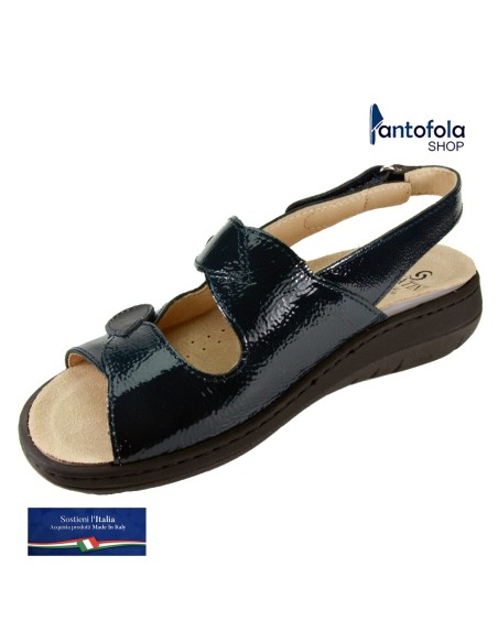 Sabatini S 909 Blu - Calzatura pratica e comoda, plantare estraibile - Vera pelle