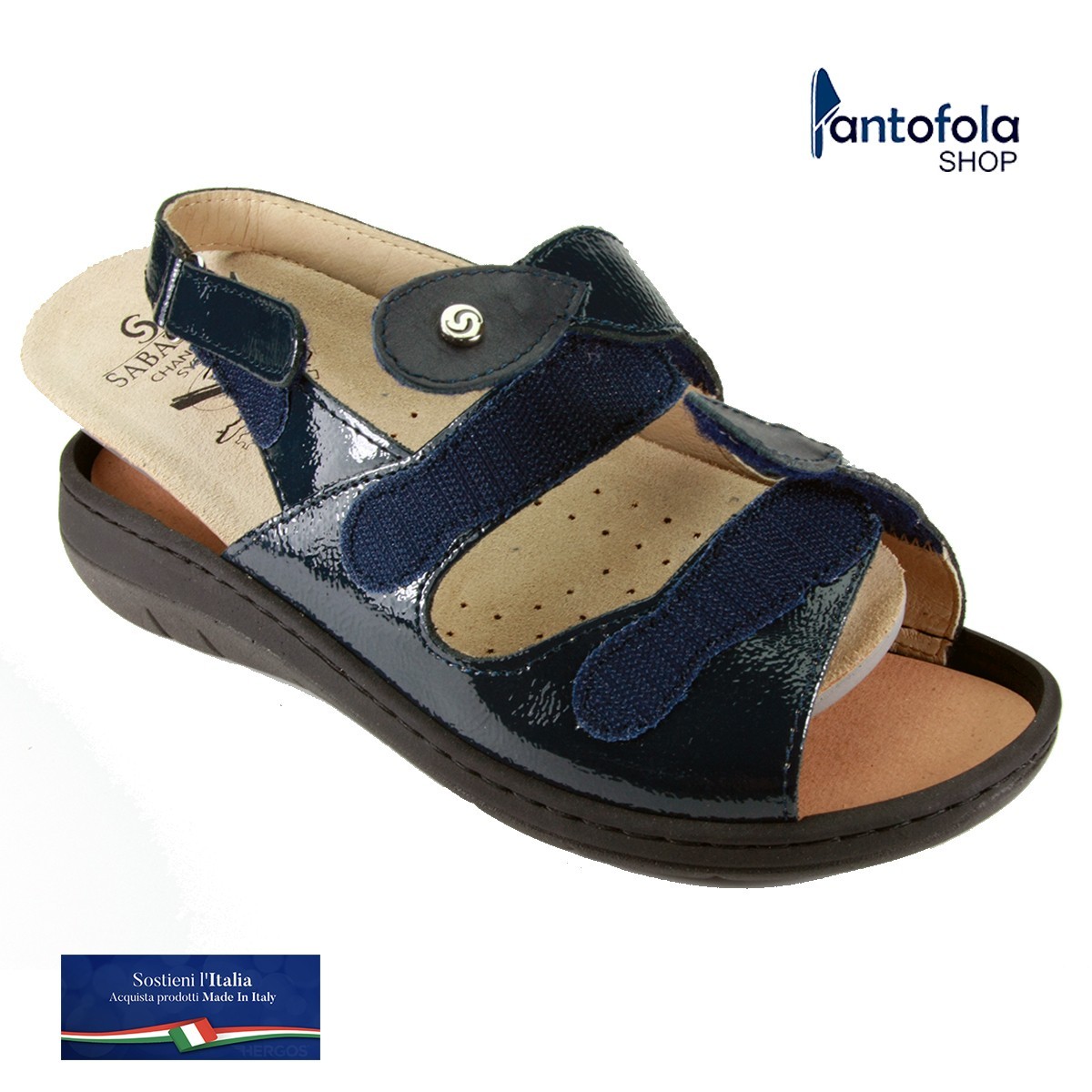 Sabatini S 909 Blu - Calzatura pratica e comoda, plantare estraibile - Vera pelle