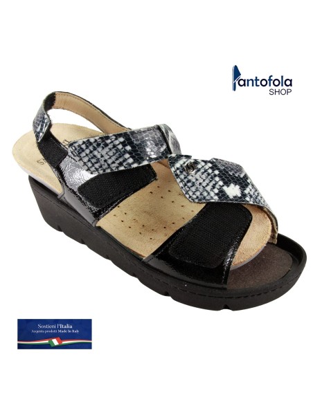 Sabatini S 1066 Nero Naplack - Calzatura pratica e comoda, plantare estraibile - Vera pelle