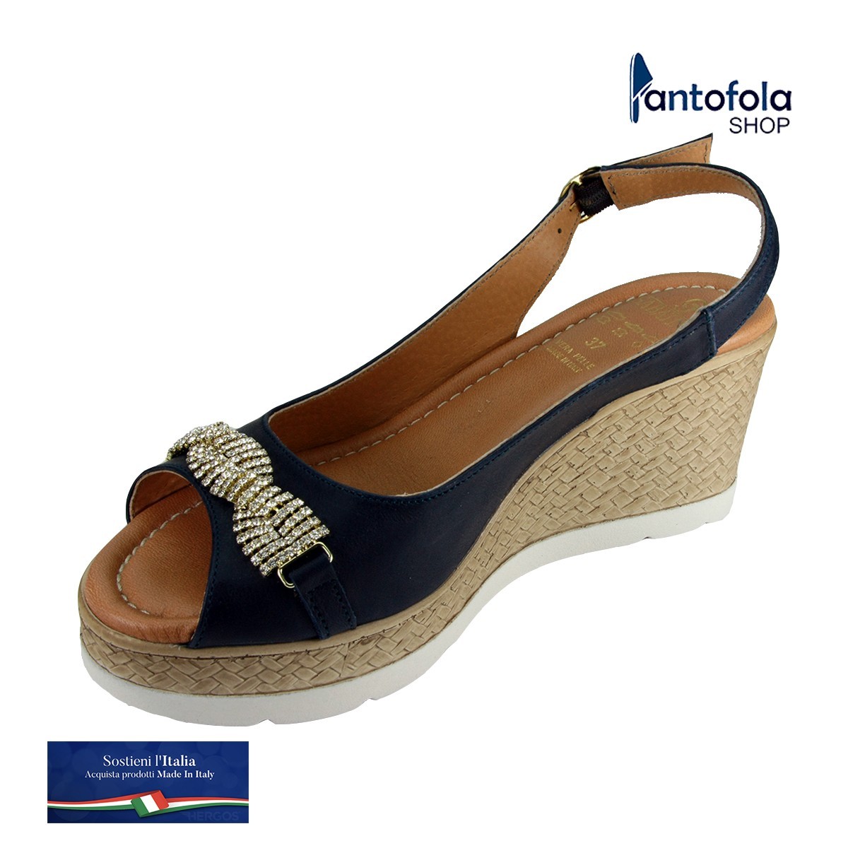 Sabatini S 7123 Blu - Calzatura elegante e comoda, appoggio plantare morbido - Vera pelle