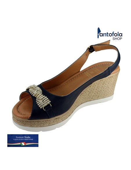 Sabatini S 7123 Blu - Calzatura elegante e comoda, appoggio plantare morbido - Vera pelle