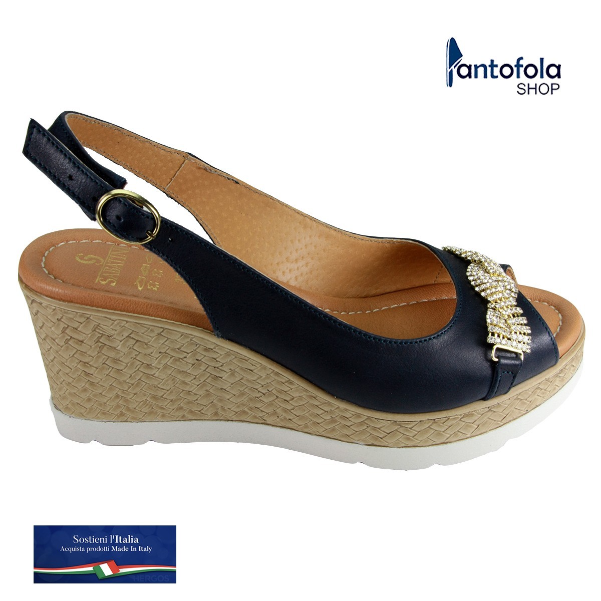 Sabatini S 7123 Blu - Calzatura elegante e comoda, appoggio plantare morbido - Vera pelle