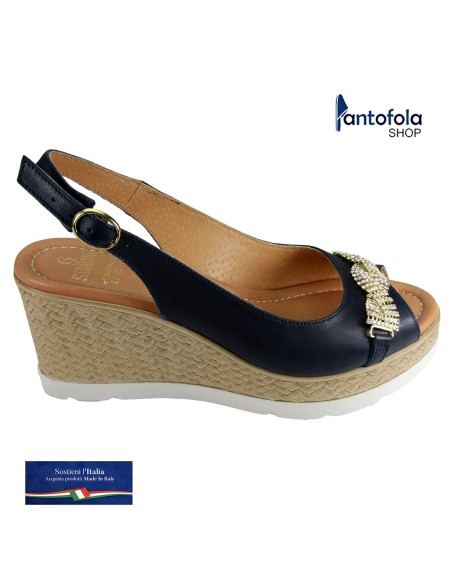 Sabatini S 7123 Blu - Calzatura elegante e comoda, appoggio plantare morbido - Vera pelle