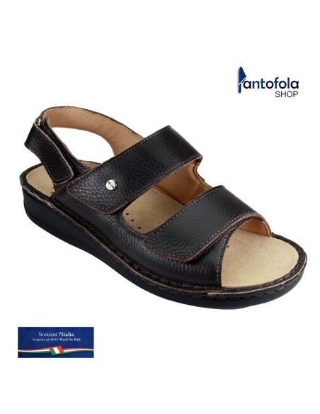 Hergos H 441 Nero - La comodità al maschile. Ciabatta dalla linea più classica plantare estraibile - Vera pelle
