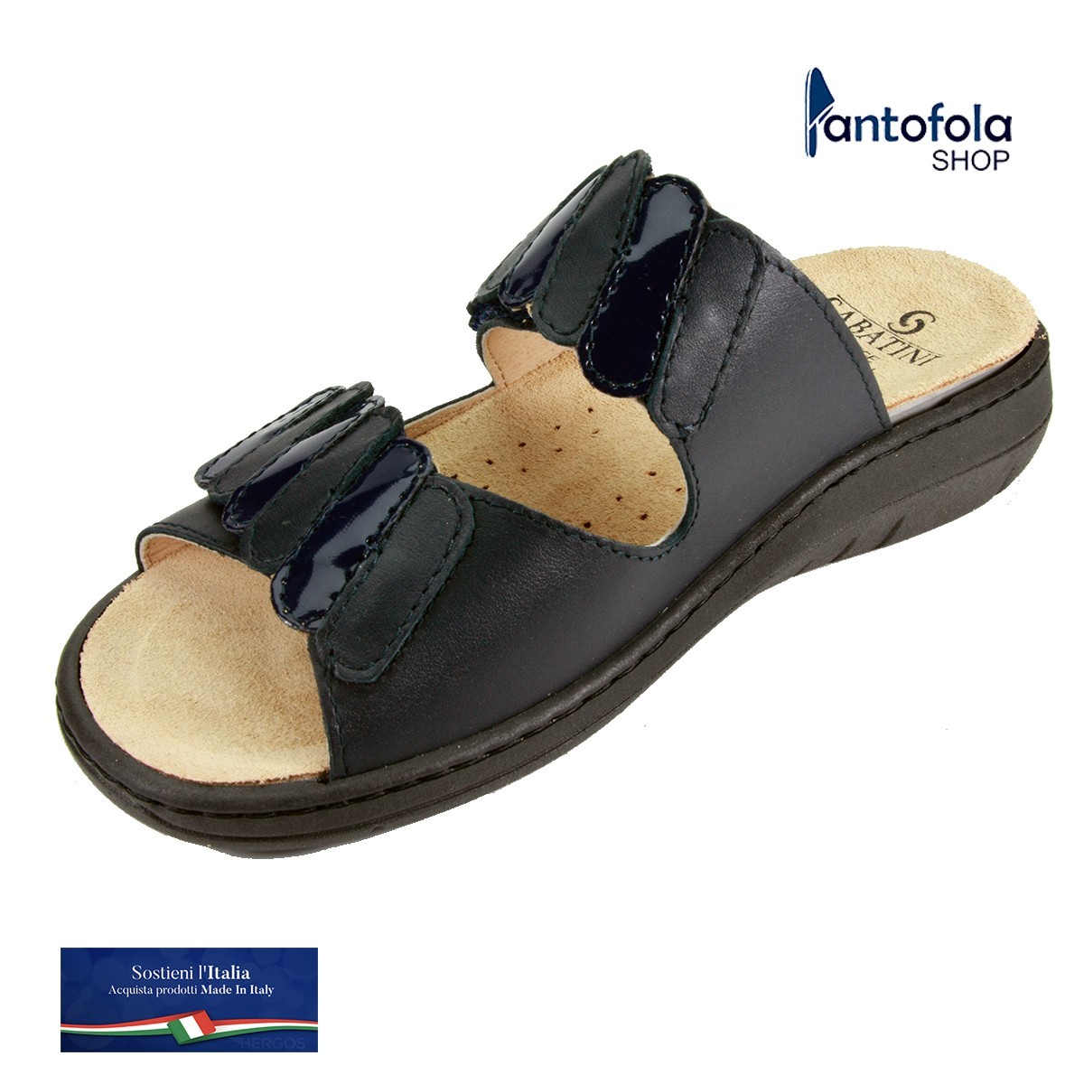 Sabatini S 1501 Blu - Calzatura comoda, plantare estraibile - Vera pelle