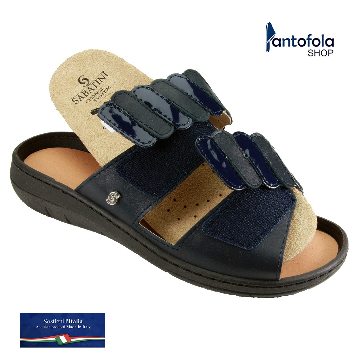 Sabatini S 1501 Blu - Calzatura comoda, plantare estraibile - Vera pelle