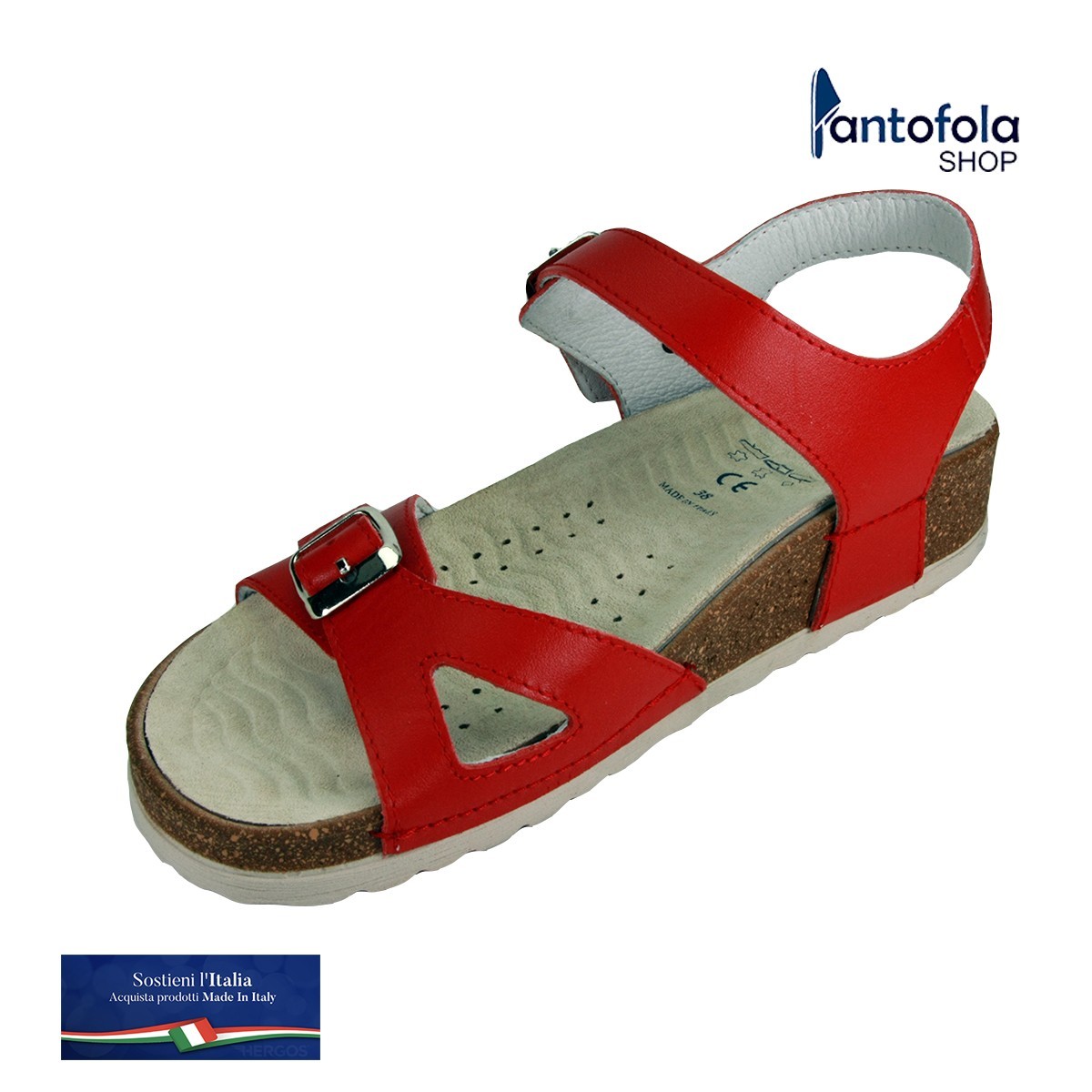 Hergos H 092 Multicolor Laminato - Calzatura pratica e comoda, plantare estraibile - Vera pelle