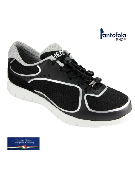Hergos H 7200 Nero - Scarpa comoda e pratica - Plantare estraibile