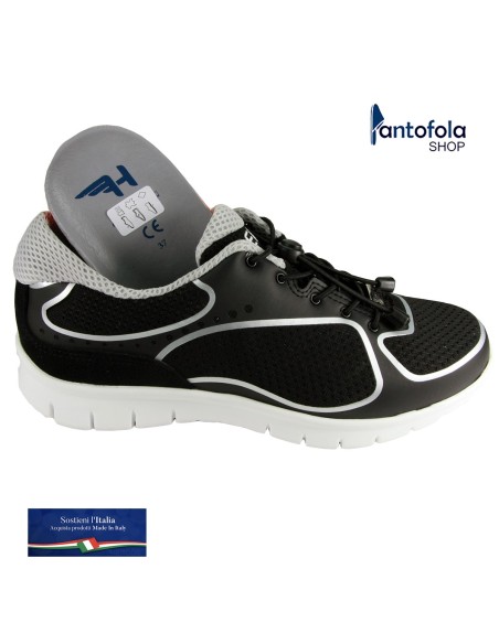 Hergos H 7200 Nero - Scarpa comoda e pratica - Plantare estraibile