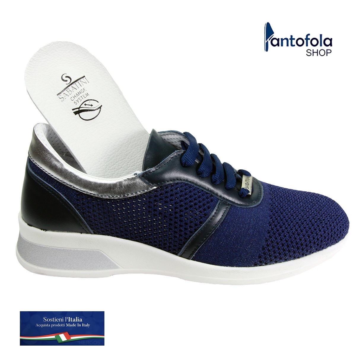 Sabatini S 2950 Blu - Scarpa giovane e pratica - Plantare estraibile
