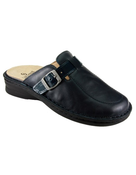 Sabatini 1829 Blu Gloss - Calzatura sabot comoda invernale e mezza stagione, vera pelle