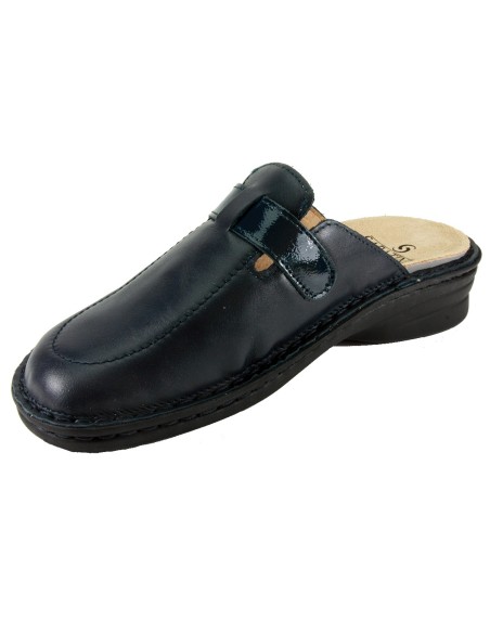 Sabatini 1829 Blu Gloss - Calzatura sabot comoda invernale e mezza stagione, vera pelle