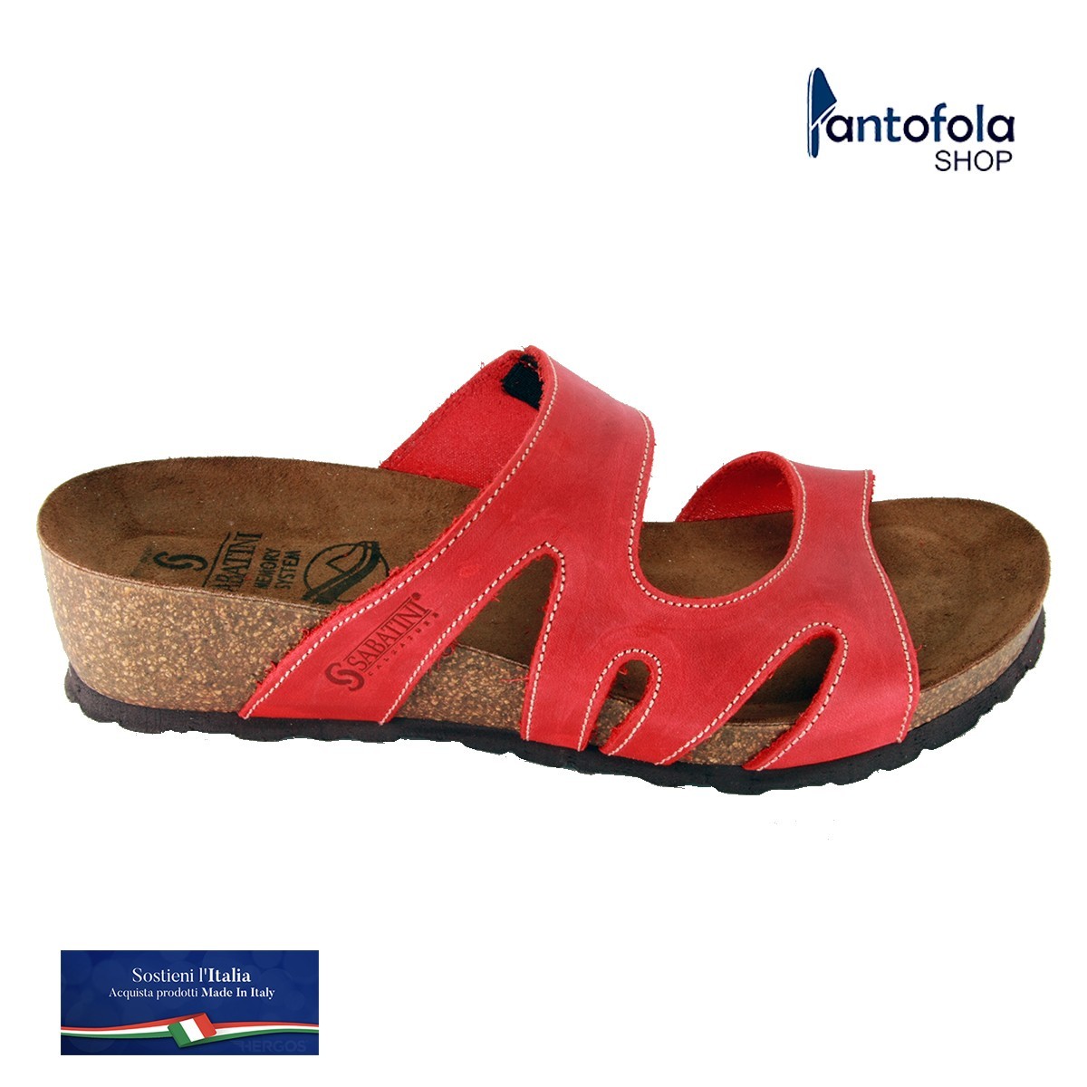Sabatini 4000 Rosso  Carzy- Calzatura comoda e pratica - Vera pelle