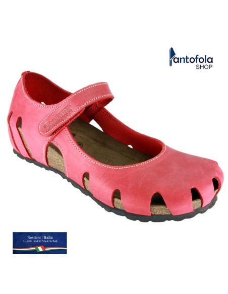 Sabatini 4011 Rosso Crazy - Sandalo comodo - Vera pelle