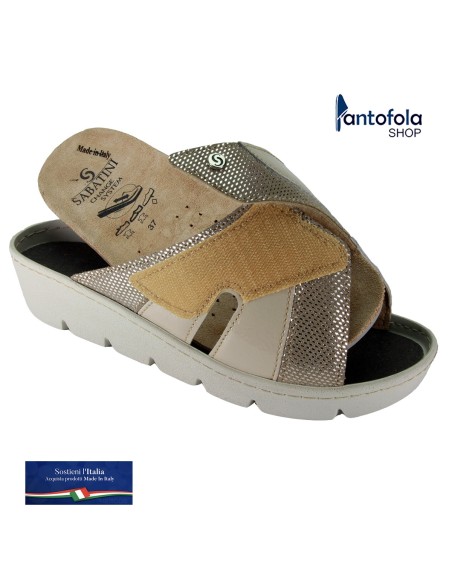 S 1067 Panna Naplack - Calzatura comoda, plantare estraibile - Vera pelle