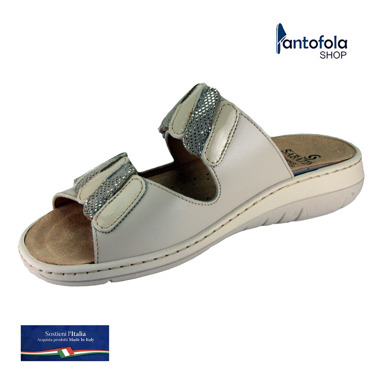 Sabatini S 1501 Tortora - Calzatura comoda, plantare estraibile - Vera pelle