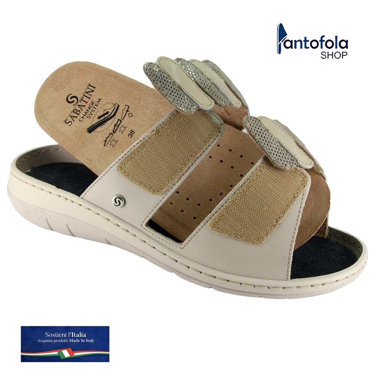 Sabatini S 1501 Tortora - Calzatura comoda, plantare estraibile - Vera pelle