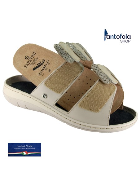 Sabatini S 1501 Tortora - Calzatura comoda, plantare estraibile - Vera pelle