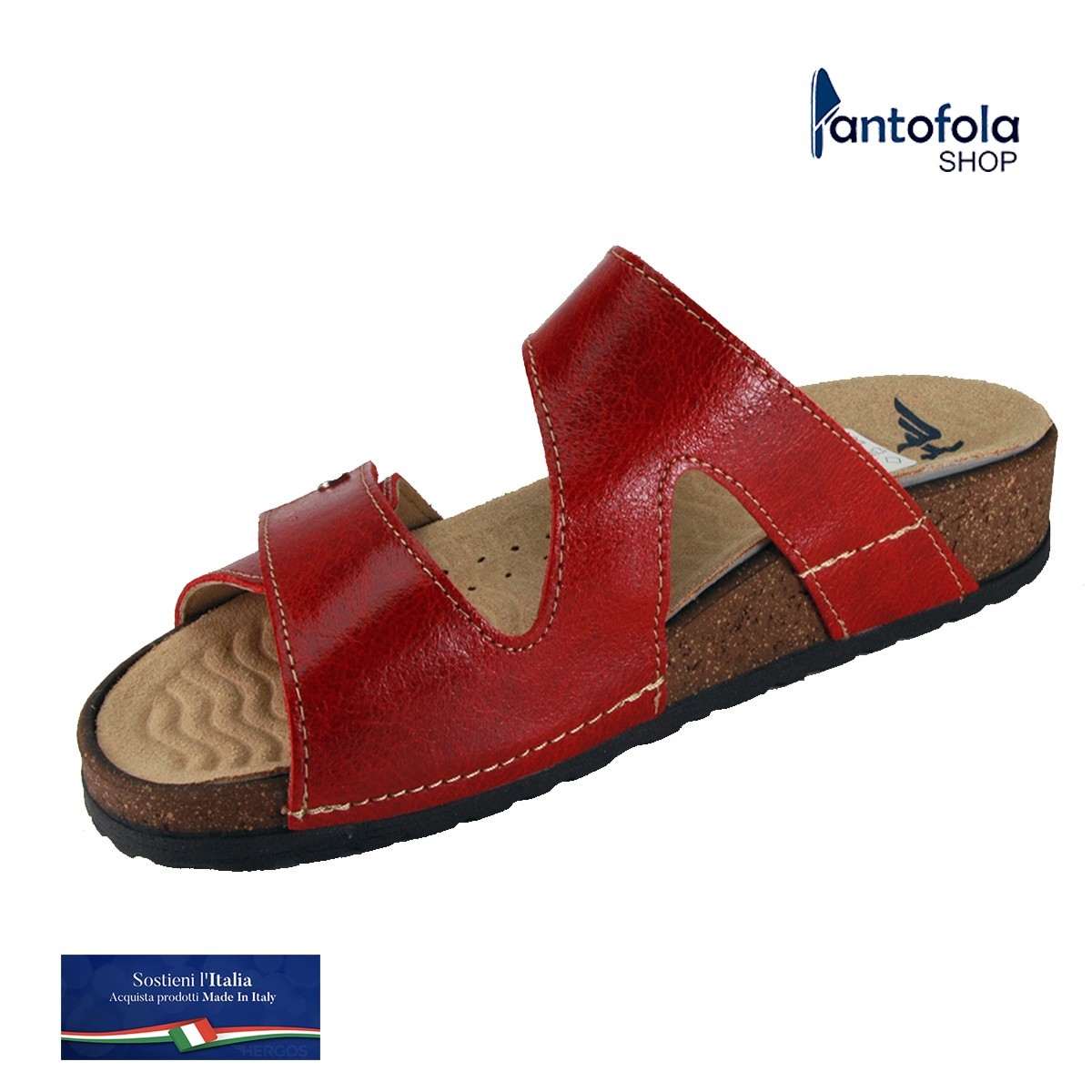 Hergos H 095 Rosso Dakar - Calzatura giovane e comoda, plantare estraibile