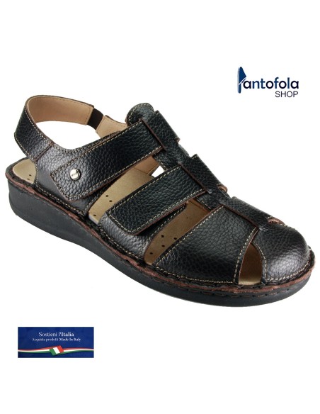 Hergos H 449 Testa di Moro - La comodità al maschile. Sandalo dalla linea più classica plantare estraibile - Vera pelle