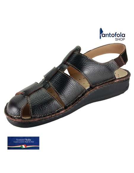 Hergos H 449 Testa di Moro - La comodità al maschile. Sandalo dalla linea più classica plantare estraibile - Vera pelle