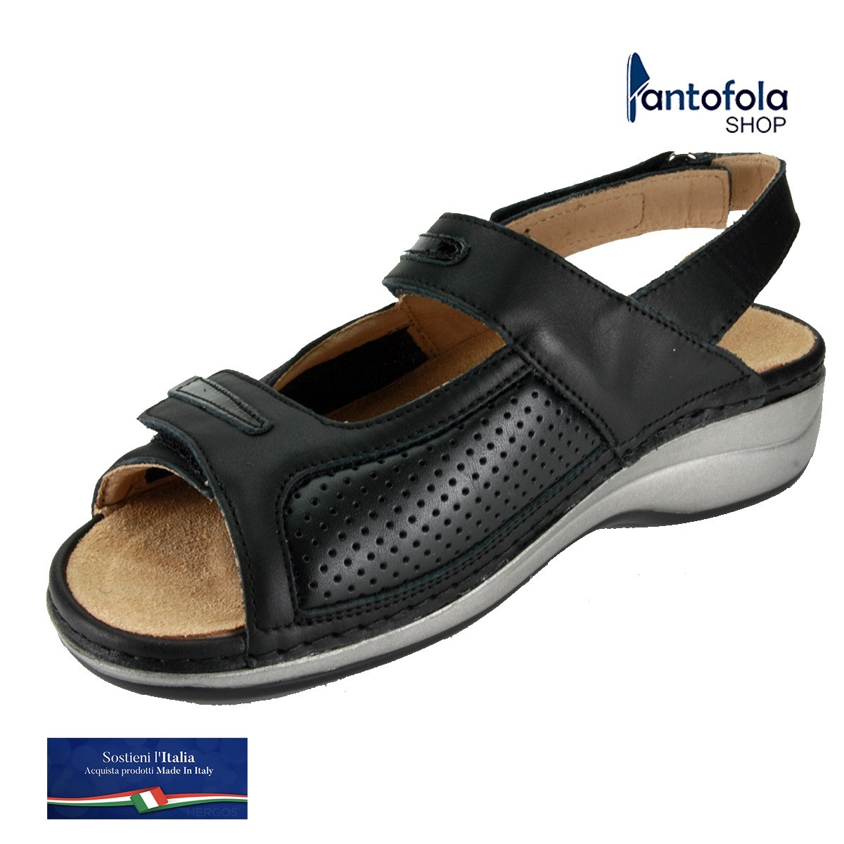 Hergos H 572 Bronzo Elast- Calzatura ortopedica comoda per alluce valgo - Vera pelle - Plantare estraibile