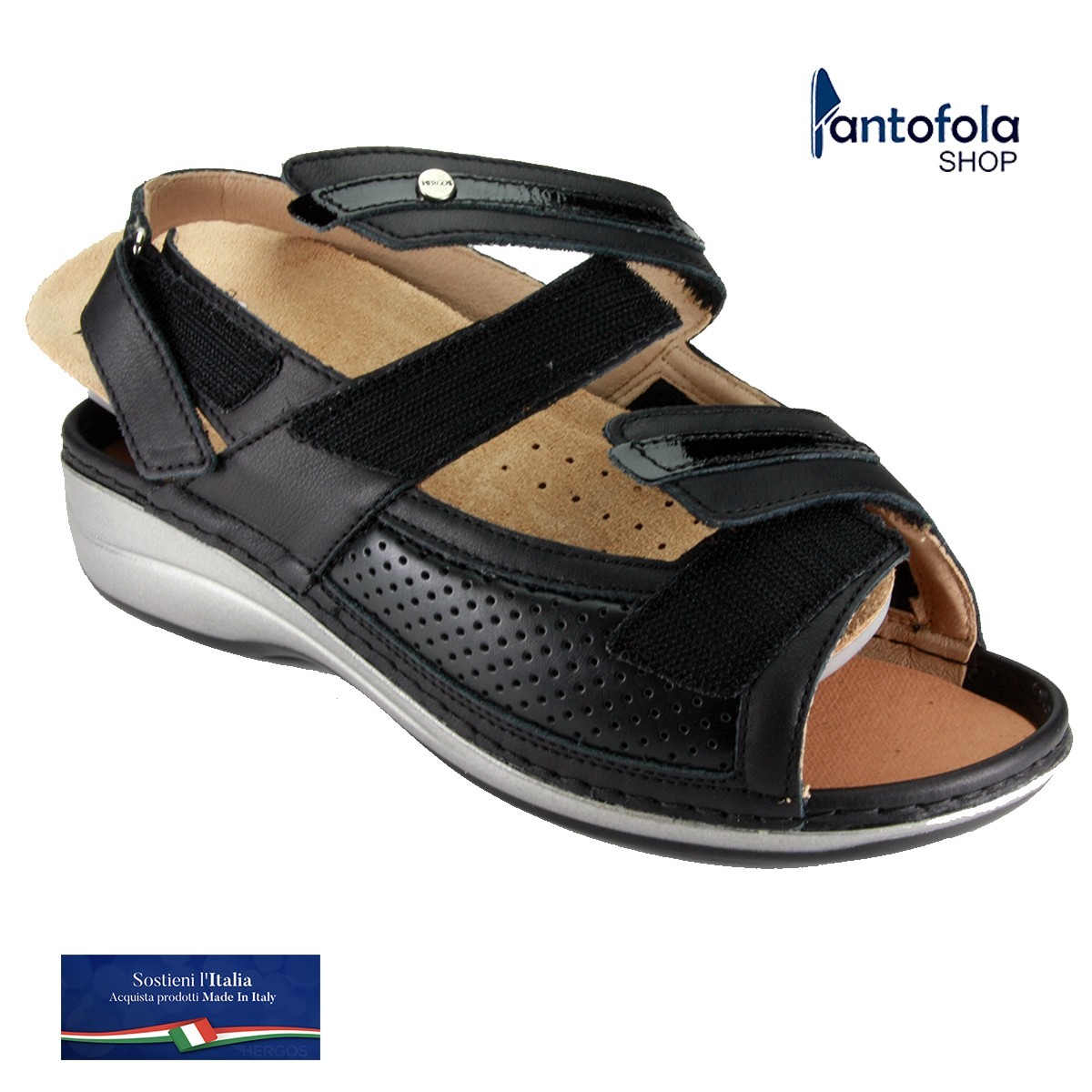 Hergos H 572 Bronzo Elast- Calzatura ortopedica comoda per alluce valgo - Vera pelle - Plantare estraibile