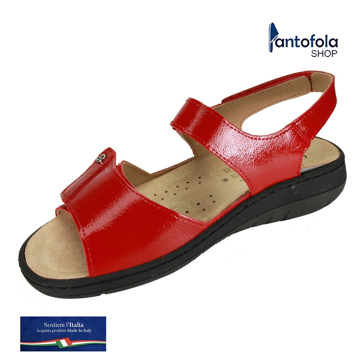 Sabatini S 1506 Rosso - Calzatura pratica e comoda, plantare estraibile - Vera pelle