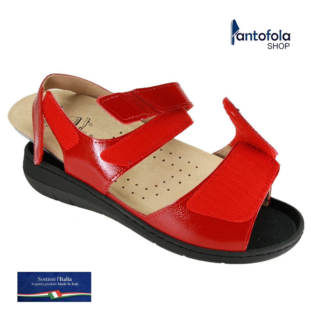 Sabatini S 1506 Rosso - Calzatura pratica e comoda, plantare estraibile - Vera pelle