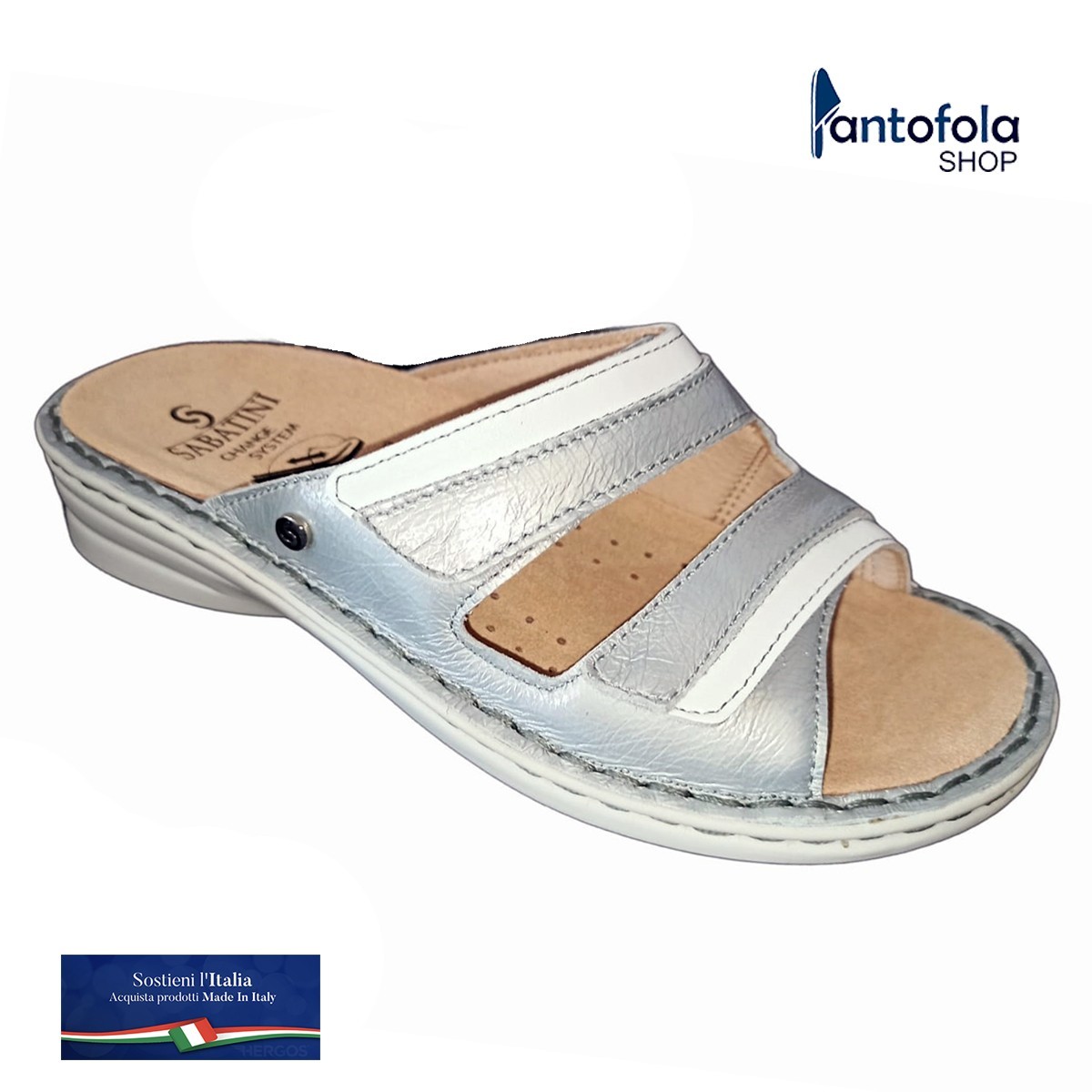 Sabatini S 110 Beige - Calzatura comoda, plantare estraibile - Vera pelle