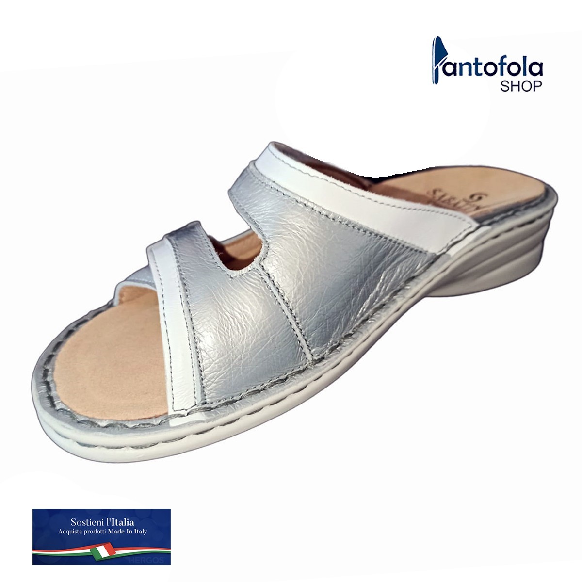 Sabatini S 110 Beige - Calzatura comoda, plantare estraibile - Vera pelle