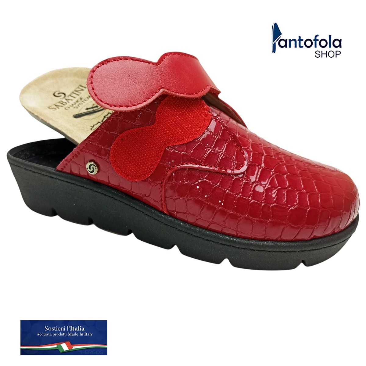 Sabatini S 2500 Naplack  Blu - Calzatura sabot comoda invernale e mezza stagione, vera pelle