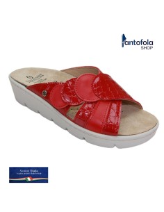 S 1057 Rosso Nairobi - Calzatura comoda, plantare estraibile - Vera pelle